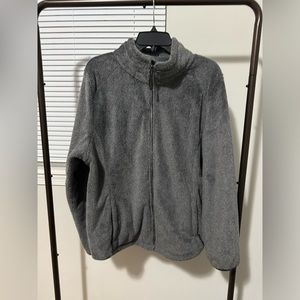 Grey north face fleece jacket